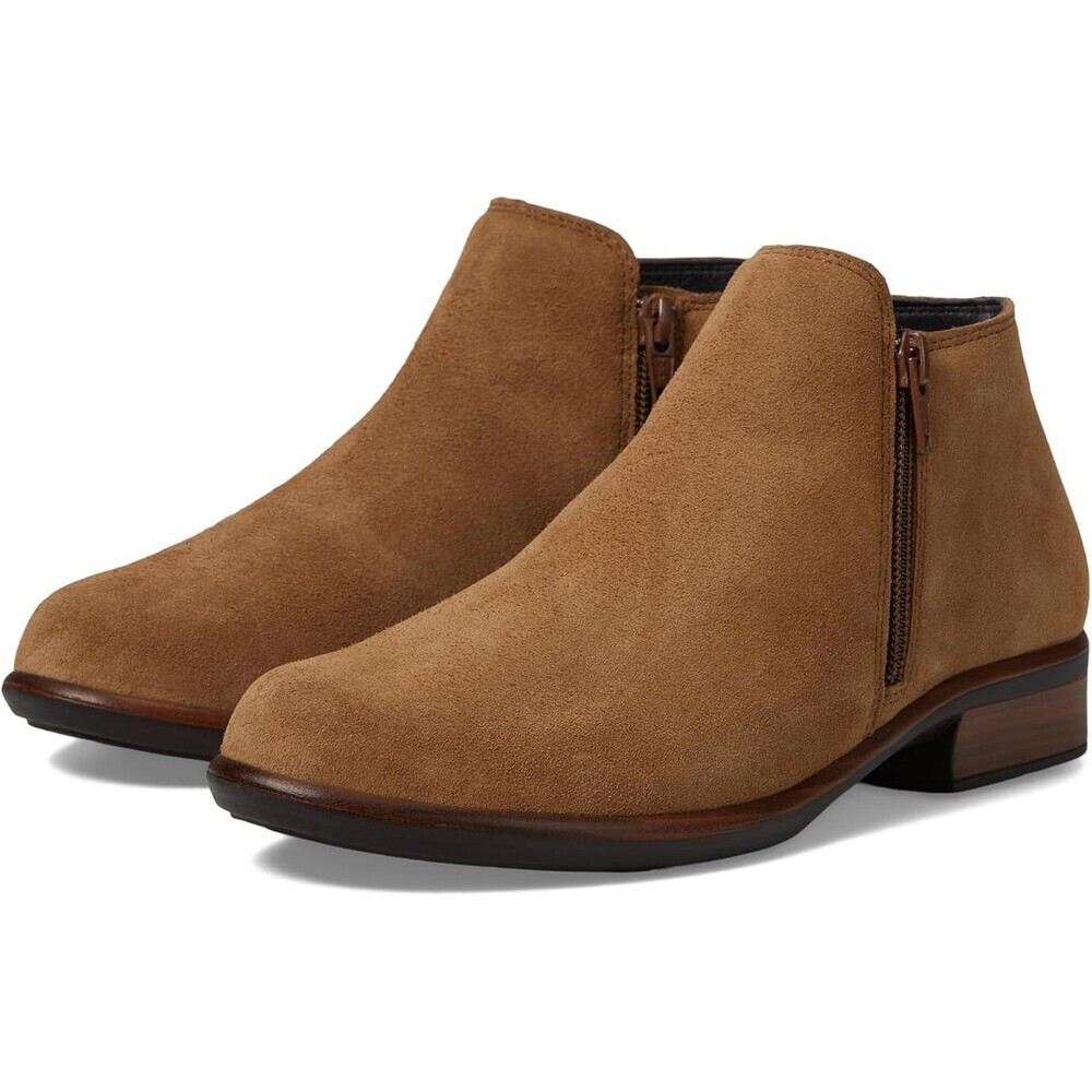 Naot Helm 26030-EAH Boots Women's US 7 Acorn Suede Side Zip Ankle Bootie RHS6205